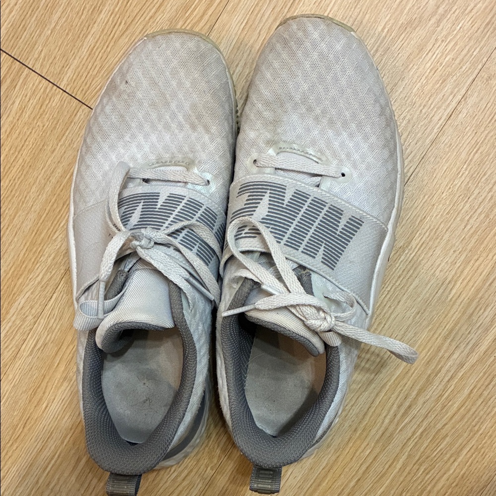 Nike Light Gray Mesh Training Shoes with Subtle Logo